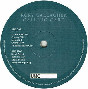 Vinyl Record Rory Gallagher - Calling Card (Remastered) (LP) - 4