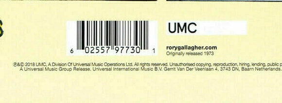 Vinylskiva Rory Gallagher - Tattoo (Remastered) (LP) - 8