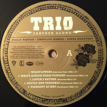 Vinyl Record Harris, Ronstadt, Parton - Trio: Farther Along (2 LP) - 3