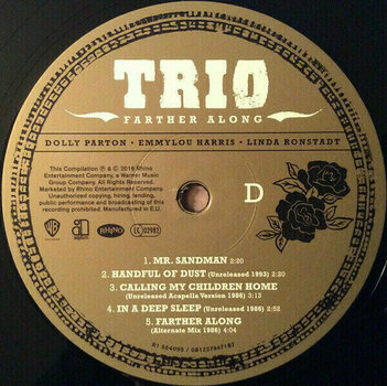 Vinyl Record Harris, Ronstadt, Parton - Trio: Farther Along (2 LP) - 6