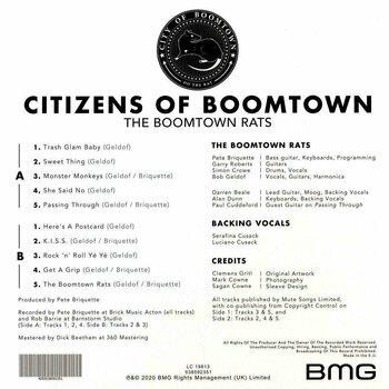 Vinyylilevy The Boomtown Rats - Citizens Of Boomtown (LP) - 2