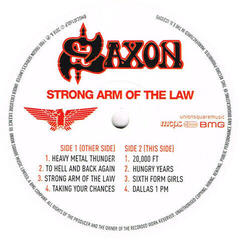 LP Saxon - Strong Arm Of The Law (Limited Edition) (Reissue) (White/Black/Red Splatter) (LP) - 4