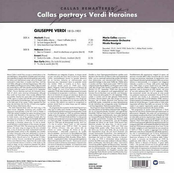Disque vinyle Maria Callas - Callas Portrays Verdi Heroines (Studio Recital) (LP) - 2