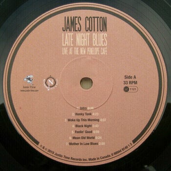 Vinyl Record James Cotton - RSD - Late Night Blues (Live At The New Penelope Cafe) (LP) - 3