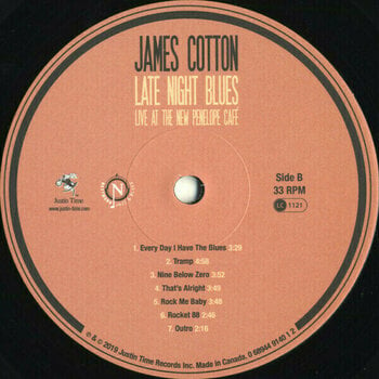 Vinyl Record James Cotton - RSD - Late Night Blues (Live At The New Penelope Cafe) (LP) - 4