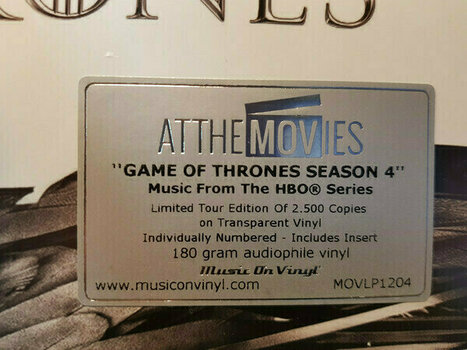 Vinylskiva Game Of Thrones - Season 4 (Music From The HBO Series) (Ramin Djawadi) (2 LP) - 3
