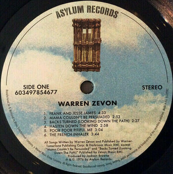 Vinyl Record Warren Zevon - Warren Zevon (LP) - 2