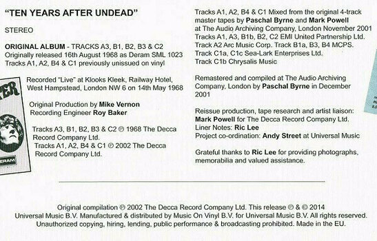 Δίσκος LP Ten Years After - Undead (Expanded Edition) (2 LP) - 8