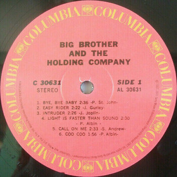 Vinyl Record Janis Joplin - Big Brother & the Holding Company (LP) - 3