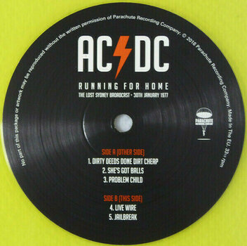 Hanglemez AC/DC - Running For Home (Limited Edition) (Yellow Coloured) (LP) - 3