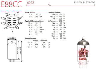 Vacuum Tube JJ Electronic E 88CC / 6922, 6DJ8 Vacuum Tube - 1
