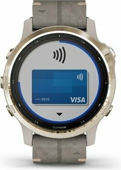 Smartwatches Garmin fénix 6S Pro Solar Light Gold/Shale Suede - 8
