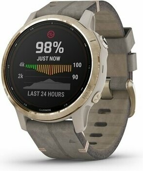 Smartwatches Garmin fénix 6S Pro Solar Light Gold/Shale Suede - 12