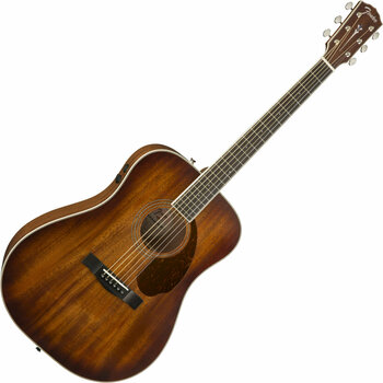 Guitarra dreadnought Fender PM-1E MAH ACB OV Aged Cognac Burst - 2