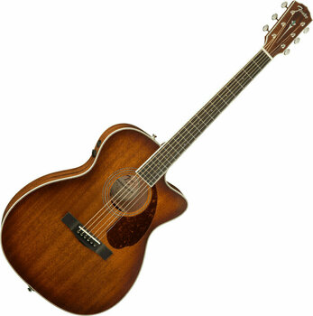 Джъмбо китара Fender PM-3CE Triple-O MAH ACB OV Aged Cognac Burst - 2