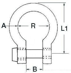 Bootsluiting Osculati Bow Shackle Stainless Steel - 1