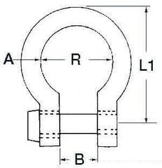 Shackle Osculati Bow Shackle Stainless Steel - 1