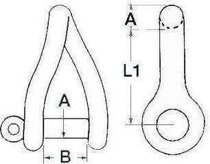 Bootsluiting Osculati Twisted Shackle Stainless Steel - 1
