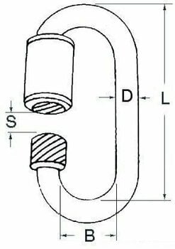 Lodný šekel Osculati Snap-hook with screw opening Stainless Steel 3,5 mm - 2