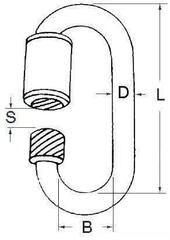 Bootsluiting Osculati Sheet Shackle Stainless Steel - 1