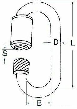 Lodný šekel Osculati Snap-hook with screw opening Stainless Steel 6 mm - 2