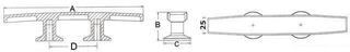 Bootkikkers Osculati Skandy Cleat 190 mm SS 190 mm Bootkikkers - 1