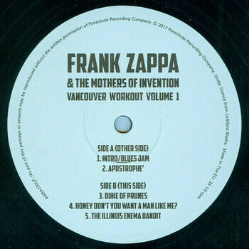 Schallplatte Frank Zappa - Vancouver Workout Volume 1 (2 LP) - 3