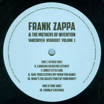 Hanglemez Frank Zappa - Vancouver Workout Volume 1 (2 LP) - 5