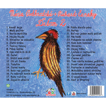 CD muzica Spievankovo - Deťom 2 (M. Podhradská, R. Čanaky) (CD) - 2