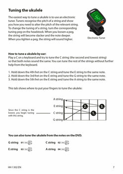 Note za bas ukulele Cascha Ukulele Learn To Play Quick And Easy Notna glasba - 5