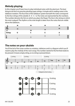 Noder til Ukulele Cascha Ukulele Learn To Play Quick And Easy Musik bog - 7