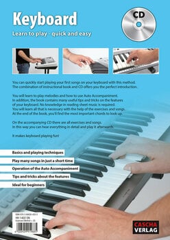 Παρτιτούρες για Πληκτροφόρα Όργανα Cascha Keyboard Learn To Play Quick And Easy Μουσικές νότες - 2