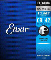 Struny do gitary elektrycznej Elixir 12000 Polyweb 9-42 Struny do gitary elektrycznej - 1