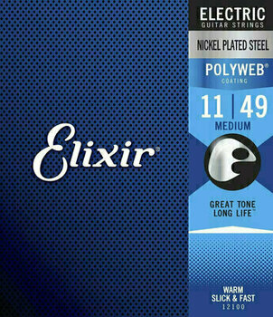 Elektromos gitárhúrok Elixir 12100 Polyweb 11-49 - 2