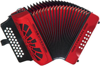 Diatonic Accordion Hohner Compadre GCF Diatonic Accordion Red - 3