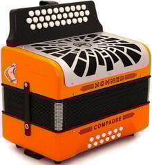 Diatonic Accordion Hohner Compadre GCF Diatonic Accordion Orange - 1