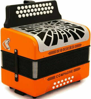 Diatonische accordeon Hohner Compadre GCF Orange Diatonische accordeon - 2