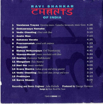 Ravi Shankar Chants Of India 1997 Cd Discogs