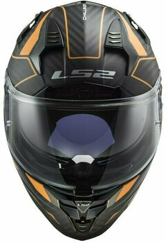 Helm LS2 FF327 Challenger Carbon Grid Matt Carbon Orange XL Helm - 4