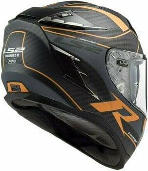 Helm LS2 FF327 Challenger Carbon Grid Matt Carbon Orange XL Helm - 6