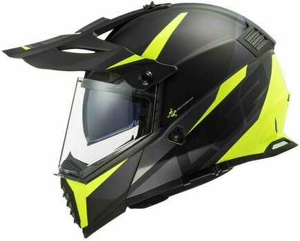 Helmet LS2 MX436 Pioneer Evo Router Matt Black H-V Yellow S Helmet - 3