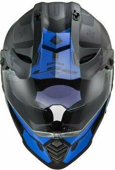 Helmet LS2 MX436 Pioneer Evo Cobra Matt Black Blue L Helmet - 2