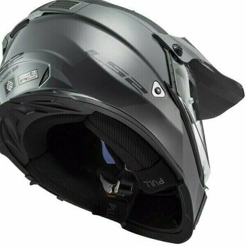 Helmet LS2 MX436 Pioneer Evo Cobra Matt Black Blue XL Helmet - 10