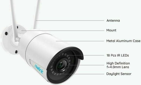 Sistema Smart Camera Reolink RLC-410W-4MP-White - 4