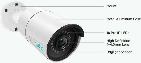 Smart kamera rendszer Reolink RLK8-410B4-2T-5MP Fehér-Fekete Smart kamera rendszer - 4
