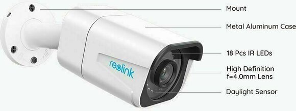 Smart kamera rendszer Reolink RLK8-800B4 Fehér-Fekete Smart kamera rendszer - 4