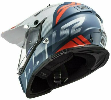 Helmet LS2 MX436 Pioneer Evo Evolve White Cobalt M Helmet - 4