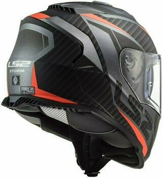 Kask LS2 FF800 Storm Racer Matt Titanium Fluo Orange M Kask - 4