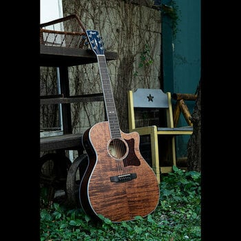 Elektroakustická kytara Jumbo Cort GA5F-FMH Open Pore Natural - 8