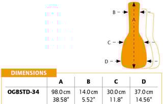 Hoes voor klassieke gitaar Ortega OGBSTD-34 Hoes voor klassieke gitaar Black - 2